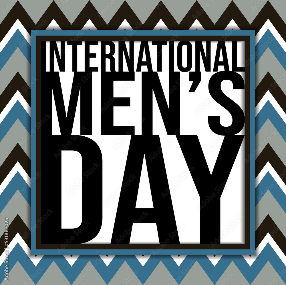 Fototapeta premium international mens day papercut posctard