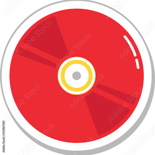 Cd Colored Vector Icon 