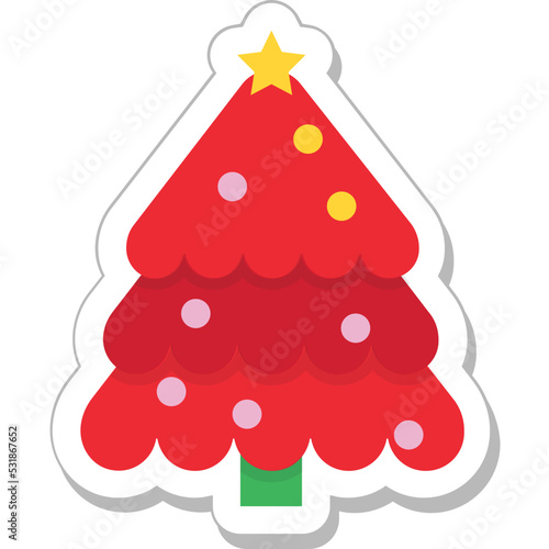 Pine Tree Colored Vector Icon