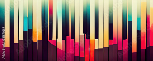 Fotografiet Abstract colorful paino keyboard as wallpaper background