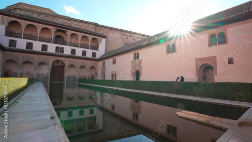 GRANADA, SPAIN - March 2022 : Alhambra fortress in Granada, Spain​