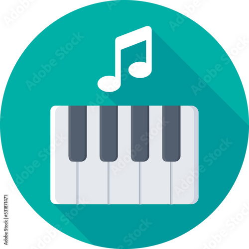 Piano Keyboard Vector Icon