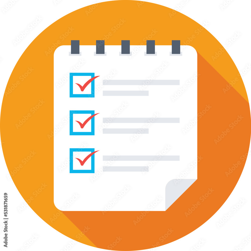 Fototapeta premium Checklist Vector Icon