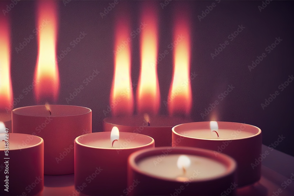 illustration of heating with candles illustration of heating with candles