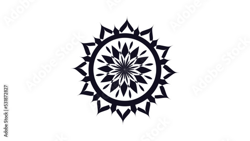 mandala design, background,  black white vector  vintage abstract Iliustration 