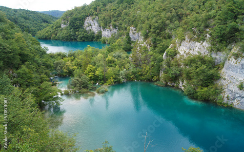 Plitvice Lakes National Park is a 295 square kilometer forest reserve located in central Croatia