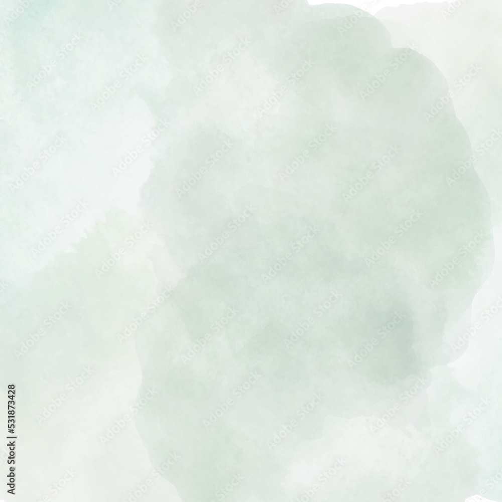 Abstract  watercolor  green background. Pastel ink paint brush stain. Used as decorative design banners, posters,  brochures, cards, wall art. Climate, ecology concept. Hand drawn illustration.