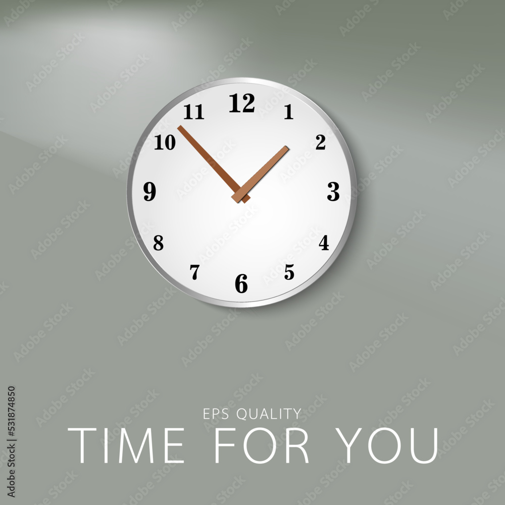 Clock time on grey background Clock time on grey background
