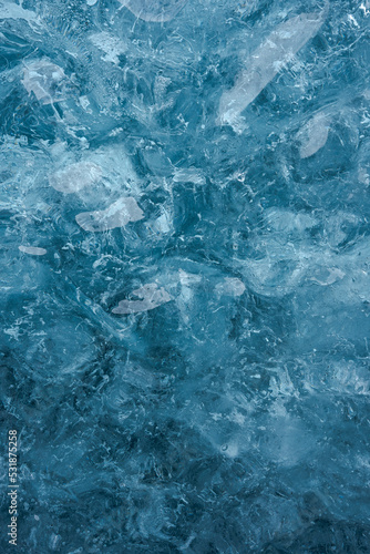 Cold water near ice formations