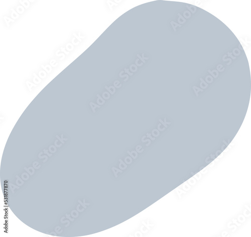 Vector abstract spot of uneven shape. Curved lines. Blob hand drawn. Isolated on a white background. Design element.