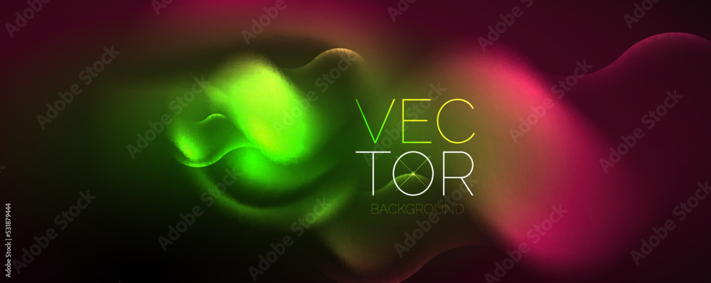 Neon glowing waves, magic energy space light concept, abstract background wallpaper design Neon glowing waves, magic energy space light concept, abstract background wallpaper design