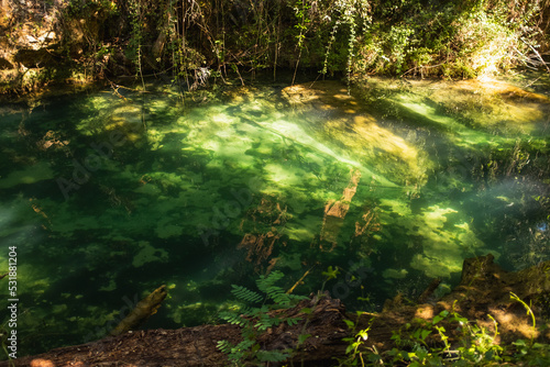 Beautiful Deep Green River Bed in Sillans-la-Cascade  France