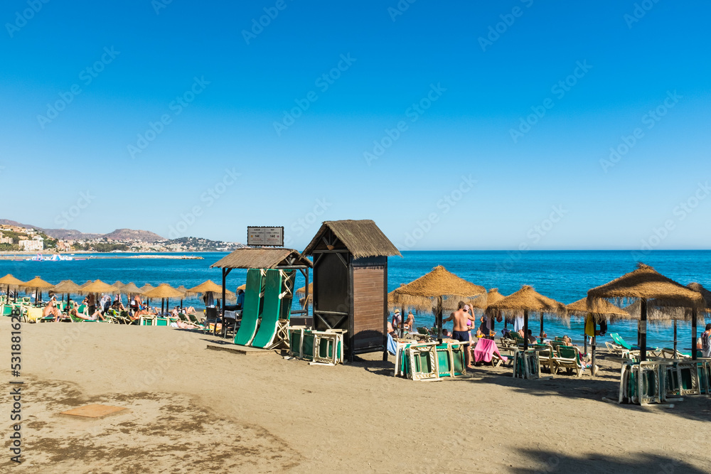 Sunny Beach in Málaga, Spain