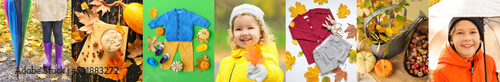 Autumn collage with little ...