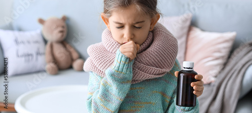 Sick little girl with cough...