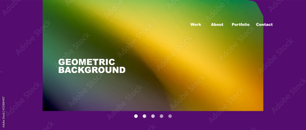 Abstract geometric landing page. Creative background for wallpaper, banner, background or web