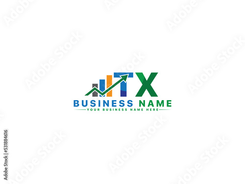 Abstract Finance TX t x Logo, Premium Colorful Tx xt Logo Letter Design For Agent Banking Or Ant Type Of Business