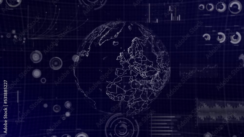 Data analysis Technology Globe rotating on Albania Country with graphs, charts, analytics in background | Albania country Globe rotating 4K|60 FPS, data analysis technological background Data analysis Technology Globe rotating on Albania Country with graphs, charts, analytics in background | Albania country Globe rotating 4K|60 FPS, data analysis technological background