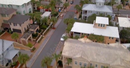 Flying over a residential area in 30a, Florida. photo