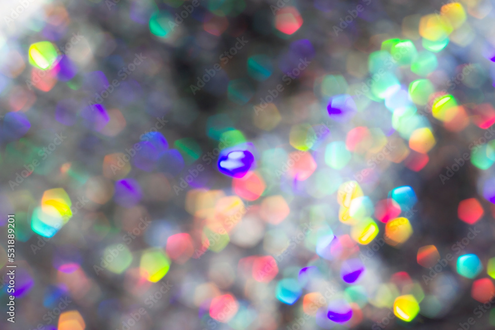 unfocused and blurred abstract background with colorful bokeh for holidays