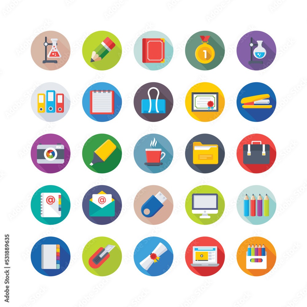 School and Education Vector Icons
School and Education Vector Icons
