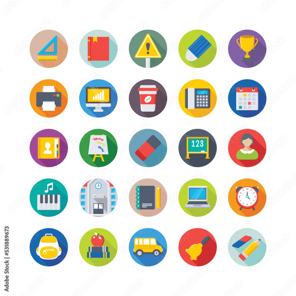 School and Education Vector Icons
School and Education Vector Icons