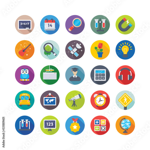 School and Education Vector Icons