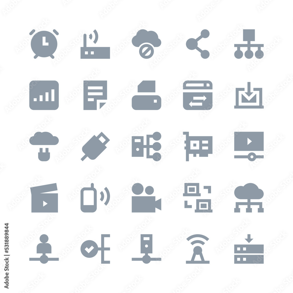 Network Technology Vector Icons 

