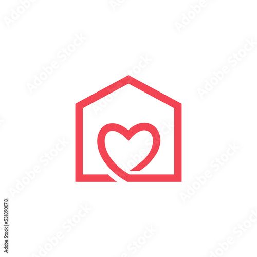 love home logo icon vector
