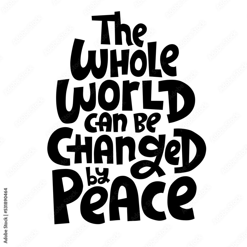 Obraz premium Peace vector lettering