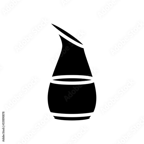 decanter merlot wine glass glyph icon vector. decanter merlot wine glass sign. isolated symbol illustration