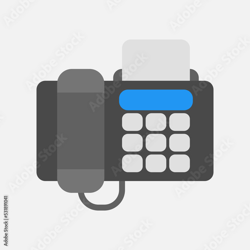 Fax icon in flat style about communication, use for website mobile app presentation