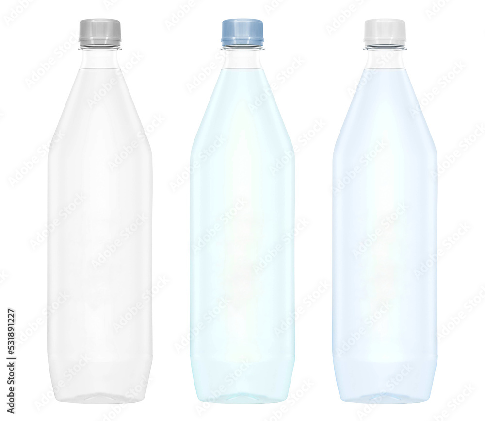 Collection of water bottle isolated Collection of water bottle isolated