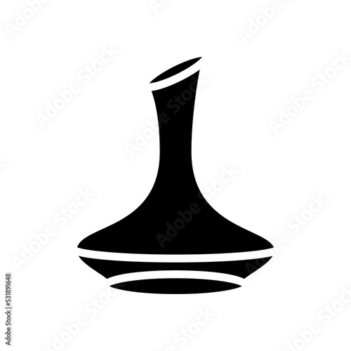 decanter alcohol wine glass glyph icon vector. decanter alcohol wine glass sign. isolated symbol illustration