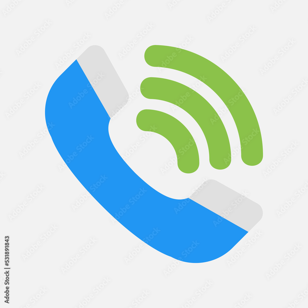 Phone ringing icon in flat style about communication, use for website mobile app presentation Phone ringing icon in flat style about communication, use for website mobile app presentation