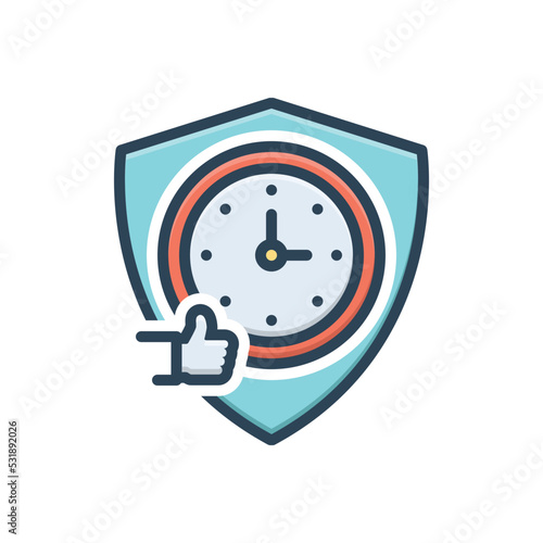 Color illustration icon for reliability