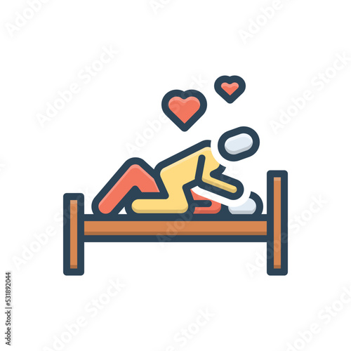 Color illustration icon for sex gender