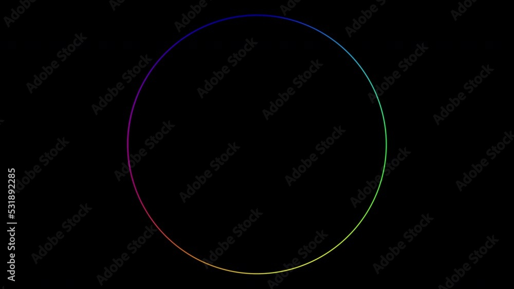 Seamless abstract circle on black background for loop playback. 4k video Seamless abstract circle on black background for loop playback. 4k video