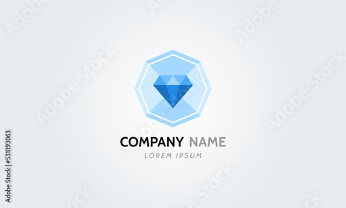 Diamond concept logo Template. value icon. sign design. Creative graphic vector Illustration