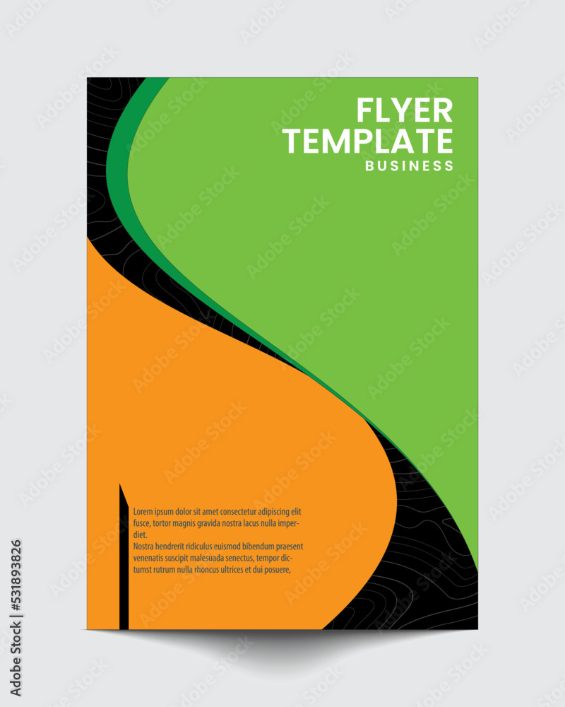 Fototapeta premium Corporate Book Cover Design Template in A4 Landscape Layout. Can be adapt to Brochure, Annual Report,Magazine,Poster, Business Presentation, Portfolio, Flyer, Banner, Website.