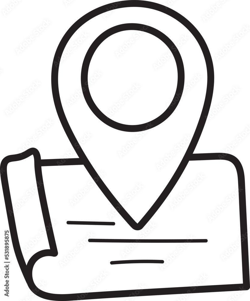 pin location doodle icon pin location doodle icon