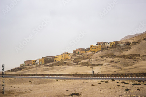 Old Qurna Village in a deserted area, Luxor, Egypt west bank photo