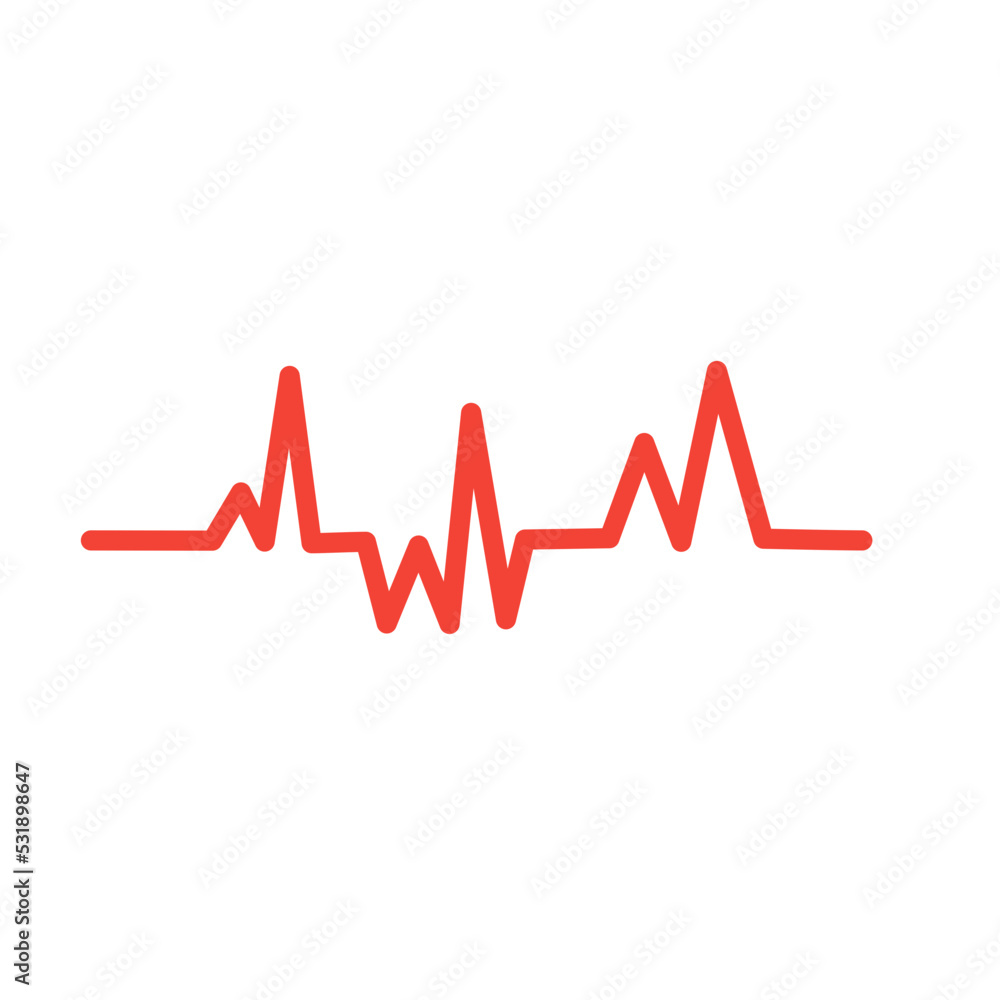 Heartbeat / heart beat pulse flat vector icon Heartbeat / heart beat pulse flat vector icon