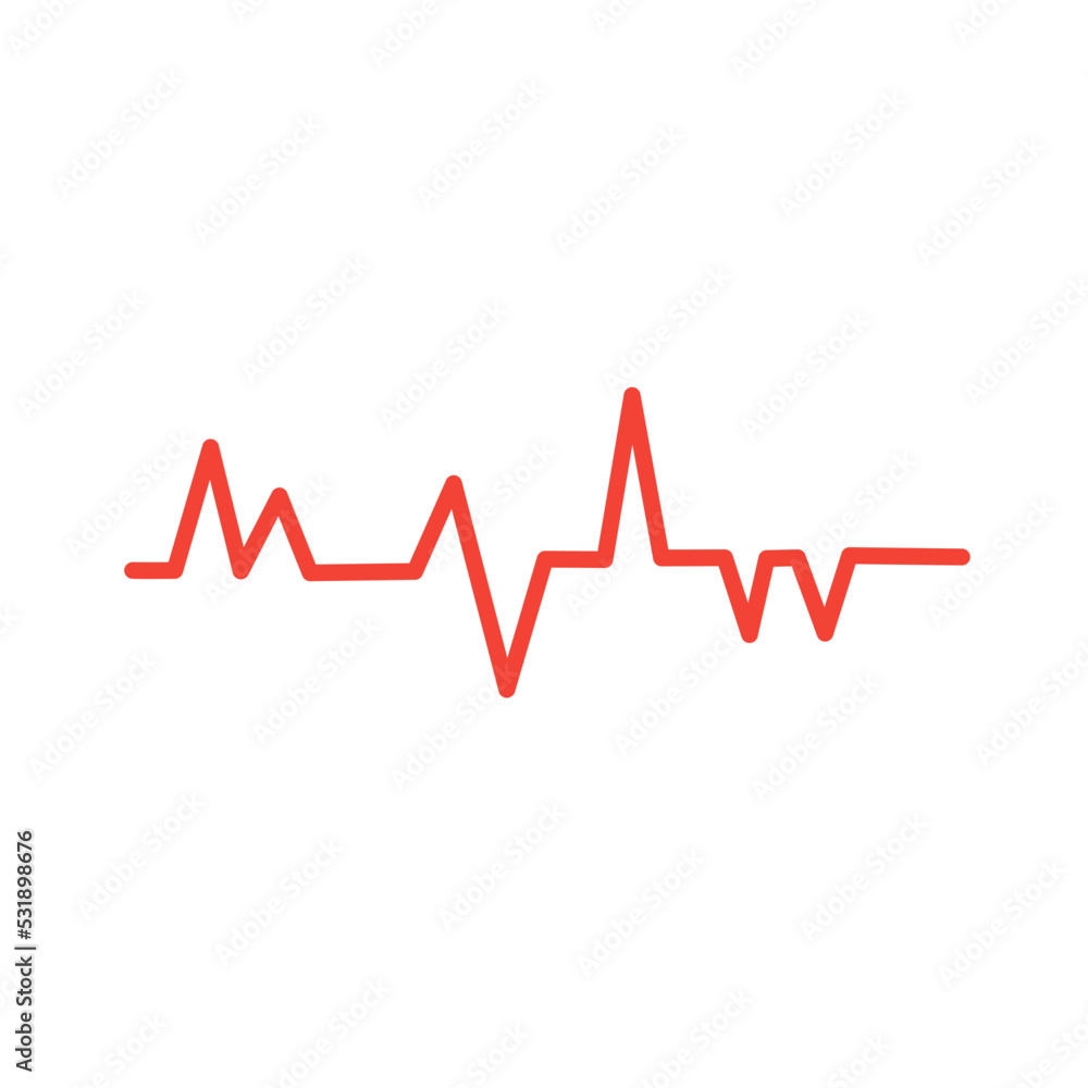 Heartbeat / heart beat pulse flat vector icon Heartbeat / heart beat pulse flat vector icon