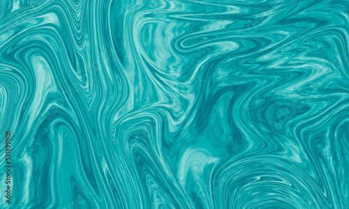 Abstract wave turquoise liquid background