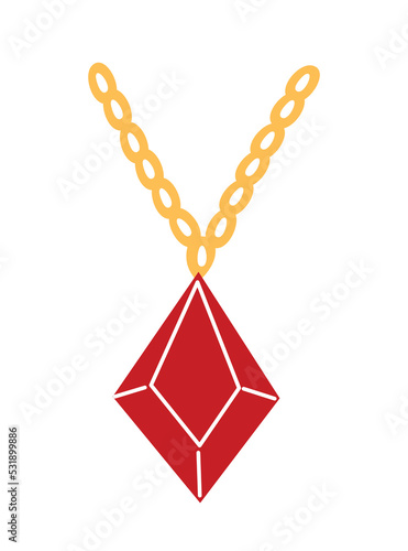 Collection of vector magic fairy tale elements, icons and illustrations. Pendant.