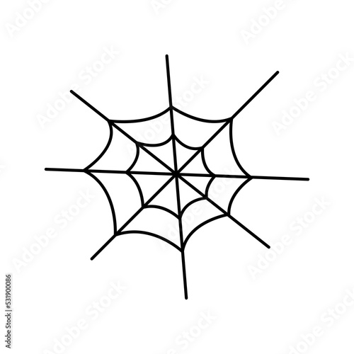 Collection of vector magic fairy tale elements, icons and illustrations. Spiderweb.