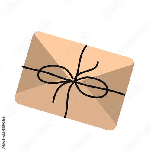 Collection of vector magic fairy tale elements, icons and illustrations. Envelope.