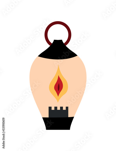 Collection of vector magic fairy tale elements, icons and illustrations. Lamp.