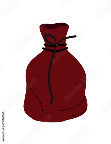 Collection of vector magic fairy tale elements, icons and illustrations. Pouch.